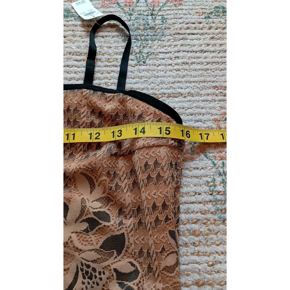 Aerie Lace Corset Bra Top Sz L NWT Tan Black Bustier Crop - Picture 9 of 10